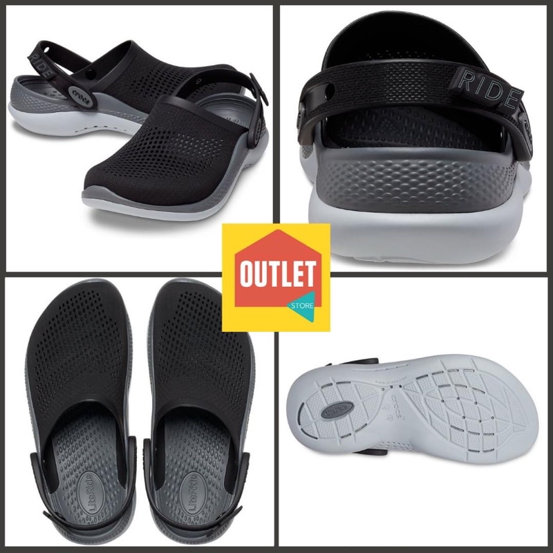 New️Crocs ride life360รองเท้าแตะแบบสวมมาใหม่ของ ผู้หญิงและผู้ชายสี่สวย ...