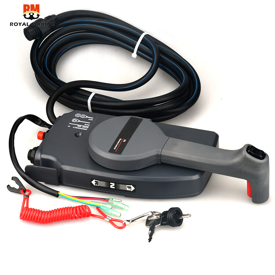 703-48205 động cơ phía ngoài hộp điều khiển từ xa Assy cho Yamaha động cơ thuyền, 10 chân kéo để mở 703-48205-16-00 703-48205-20-00