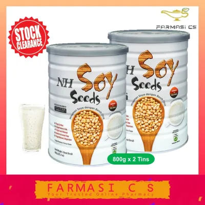 CLEARANCE NH Soy Seeds (Soybean + Chia seeds) 800g x 2 Tins (TWIN) EXP:07/2022 [ Soyseeds, Soyseed, Soy seed ]