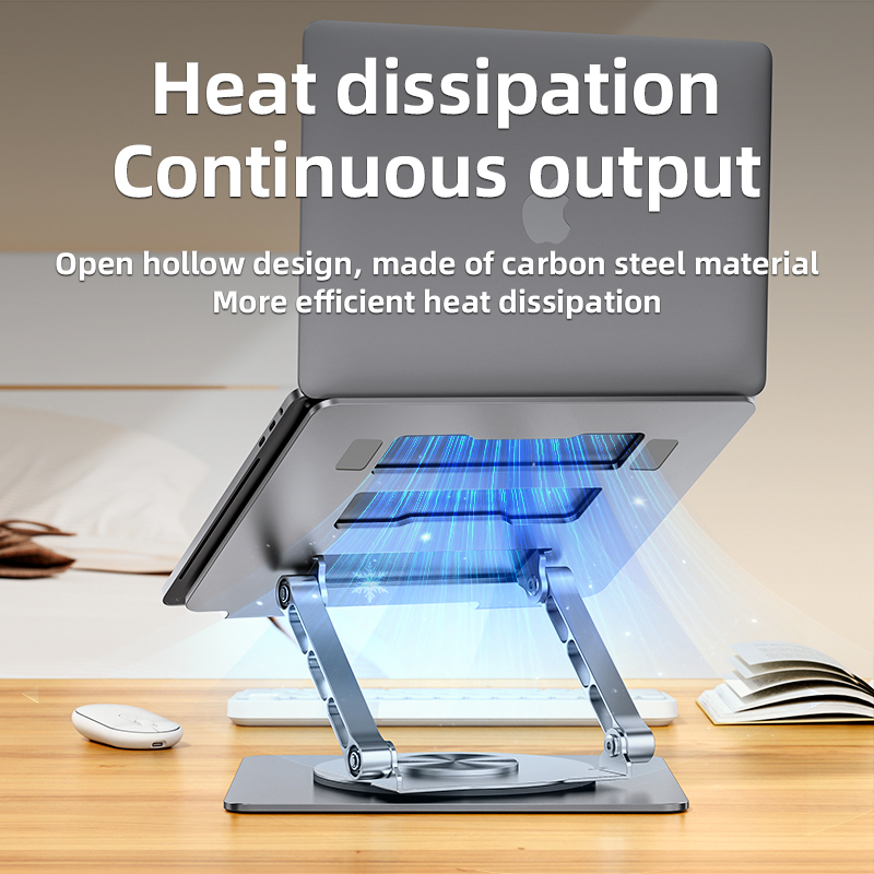 MC LS527 Thicken Laptop Stand 360 Rotatable Carbon Steel Strong Bracket ...