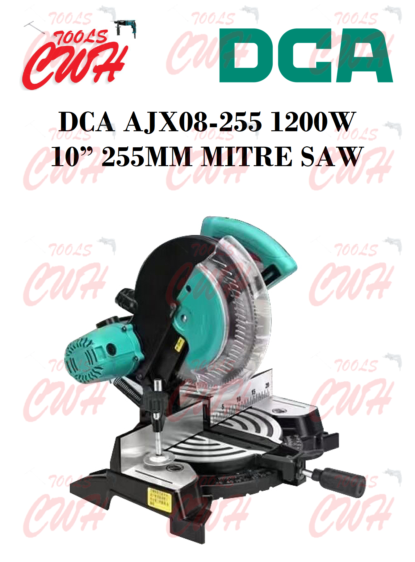 DONGCHENG DCA AJX08255 1200W 10" 255MM MITRE MITER SAW SAWING WOOD