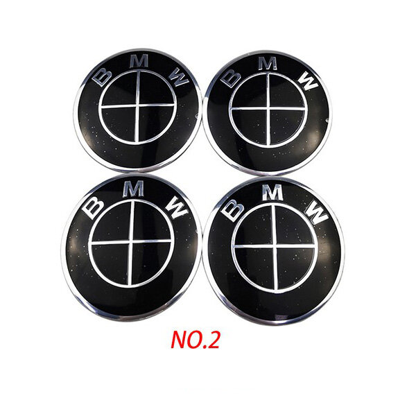 4PCS 56mm Aluminum Alloy For BMW M Power Hartge Alpina AC Car Wheel Center Hub Cap Sticker Auto Tire Emblem Badge Decal