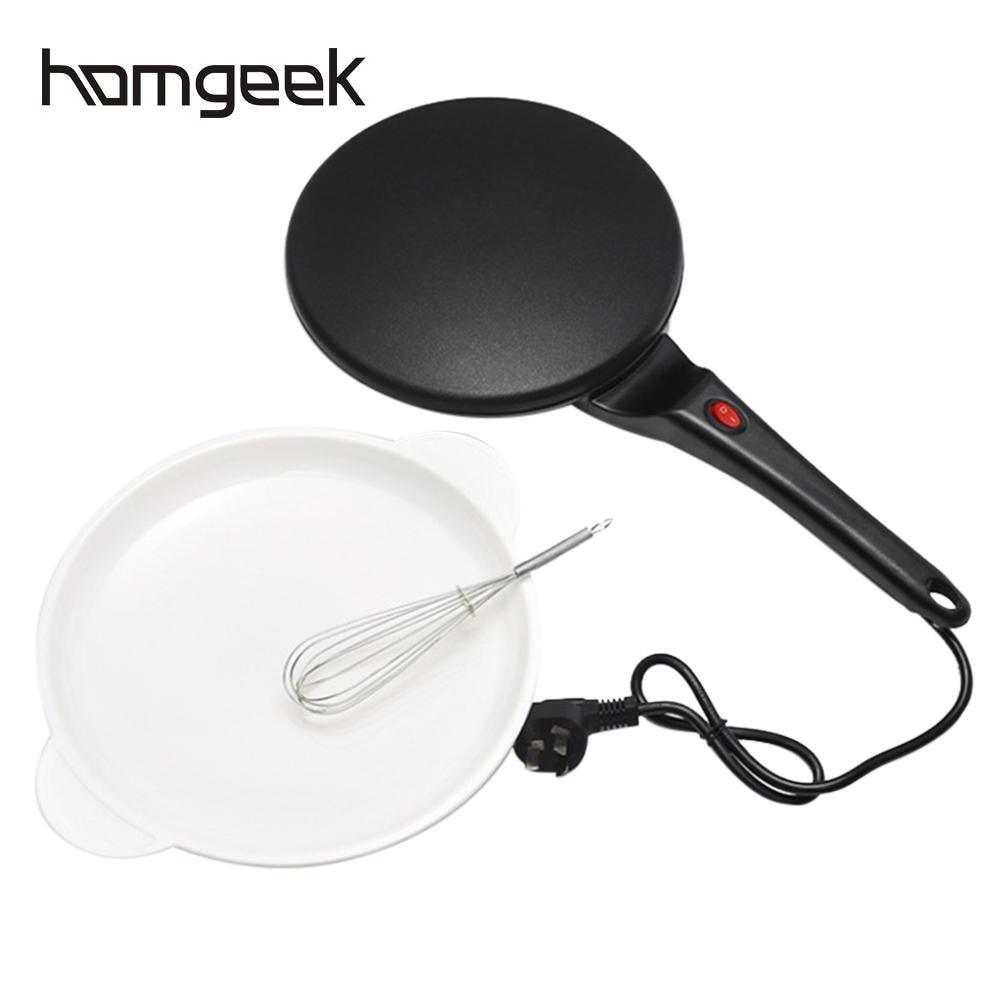 220V Non-Stick เครปเครื่องทำพิซซ่า Pan ที่อบขนม Griddle ถาดอบที่อบขนมห้องครัวอุปกรณ์ทำอาหารพร้อมที่ตีไข่