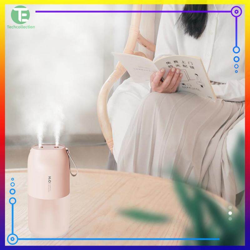 300ml Air Humidifier Double Nozzle Cool Mist Aroma Diffuser USB Charging with LED Night Light Singapore