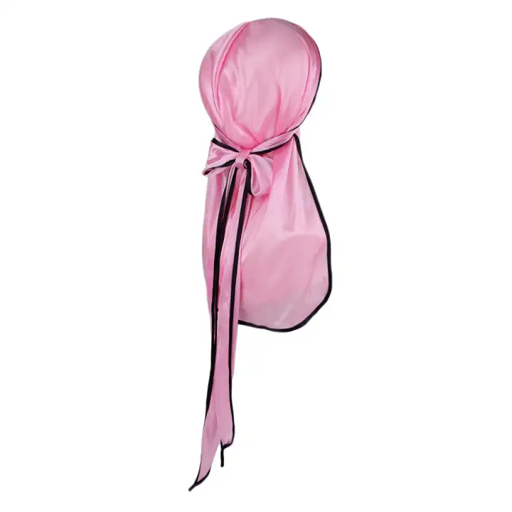 Fenteer Womens Mens Long Tail Silky Bandana Turban Hat Durag