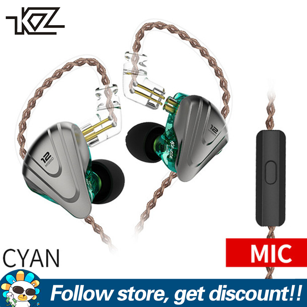 KZ ZSX Terminator Earphones 5BA+1DD Hybrid Earbuds 12 Unit Drivers Hybrid Earphone HIFI Bass Music IEM Headphone Noise Cancelling Running Sports Gaming Wired Headsets 2pin Detachable Cable DJ Monitors For Smartphones Tablet Laptops Computers