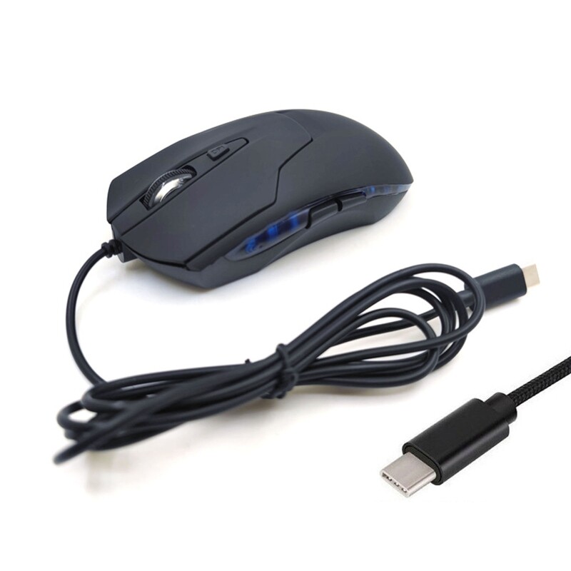 3D Type C Wired Mouse Gaming Mouse Silent Ergonomics Optical Mouse 2400 DPI Computer Mouse Gamer for PC/Laptop/Desktop