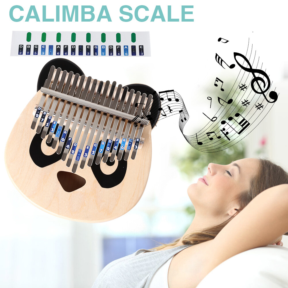 2 Miếng Dán Cân Kalimba Đề Can Ghi Chú Phím Đàn Piano Ngón Tay Cái Nhạc Cụ