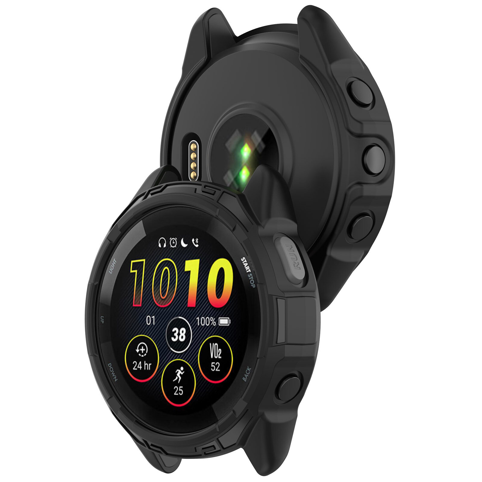 TPU Silicone Bìa trường hợp miếng bảo vệ màn hình cho Garmin Forerunner 265/Garmin Forerunner 265S chống xước vỏ giảm chấn bảo vệ