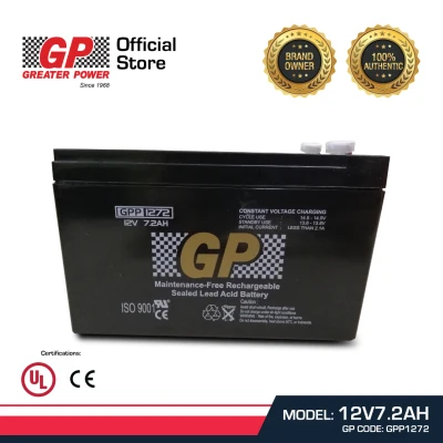 GP Back Up Battery 12V 7.2AH Rechargeable Sealed Lead Acid VRLA Battery