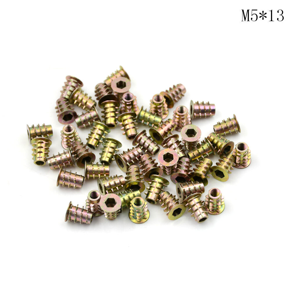 Fufeng 50 Cái Ốc Vít Đầu Lục Giác Kẽm M4 M5 M6 Có Ren, Cho Gỗ