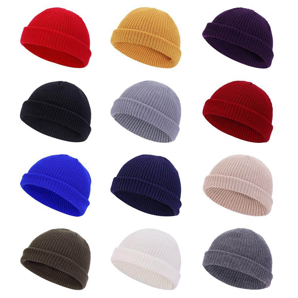 Stretchy Cuff Beanie Hat Black Skull Caps Cooker and Chef Winter Warm Knit Hats