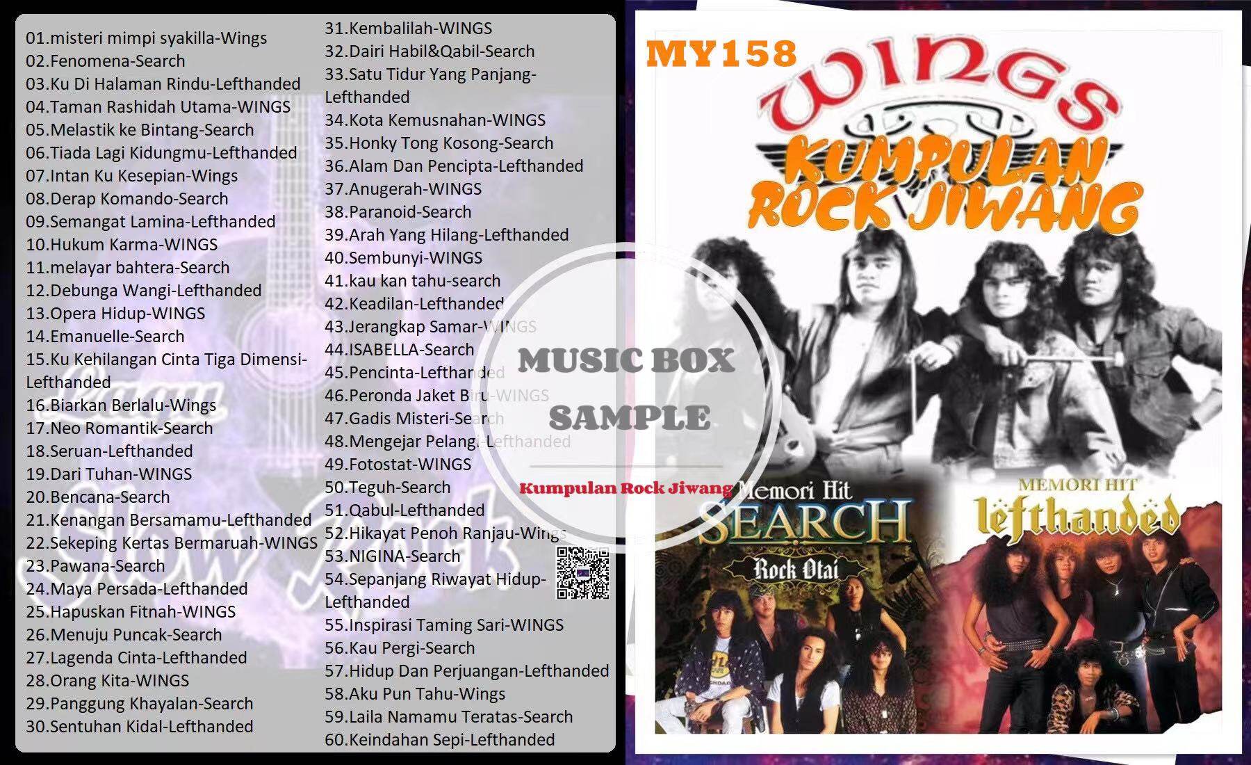 USB Pendrive MY158 Malay Lagu Kumpulan Rock Jiwang Album