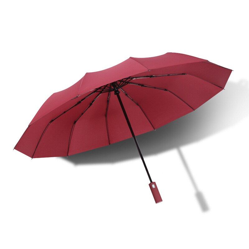 Simple Men's Umbrella Automatic 12 Ribs Windproof Golf Umbrella Strong Outdoor Big Rain Umbrellas