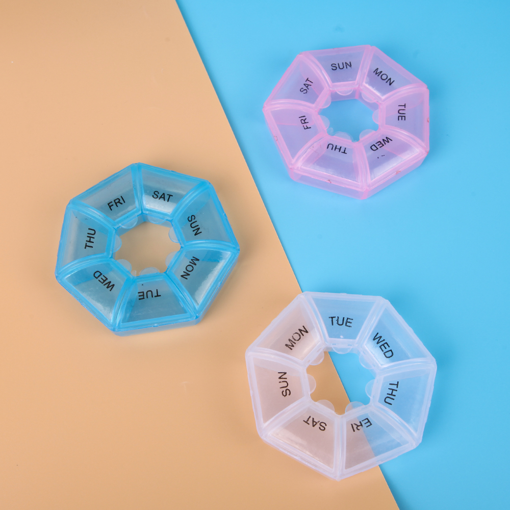 7 Grids Portable Weekly Pill Box Storage Container Mini Medicine Organizer Tablet Dispenser Splitters