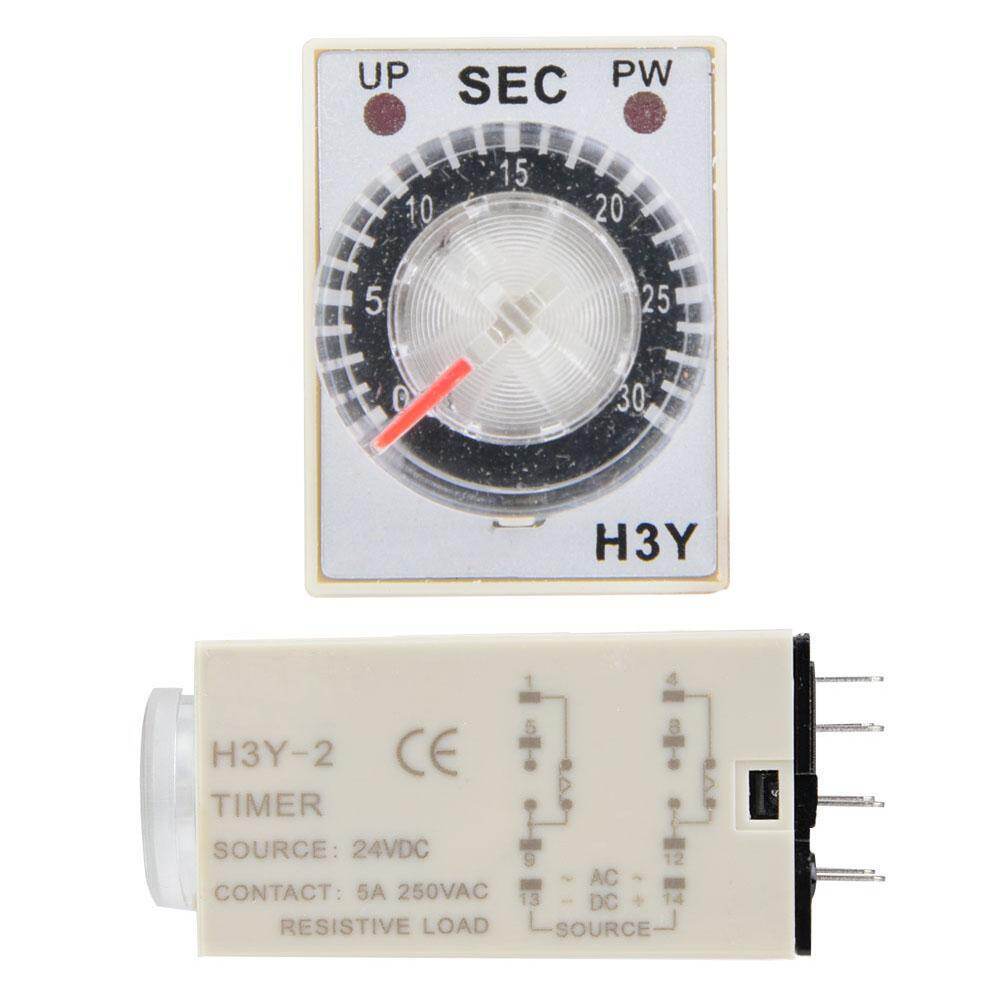 Time Relay 24V DC, H3Y-2 Delay Timer, Time Control Switch 1/3/6/10/30/60S