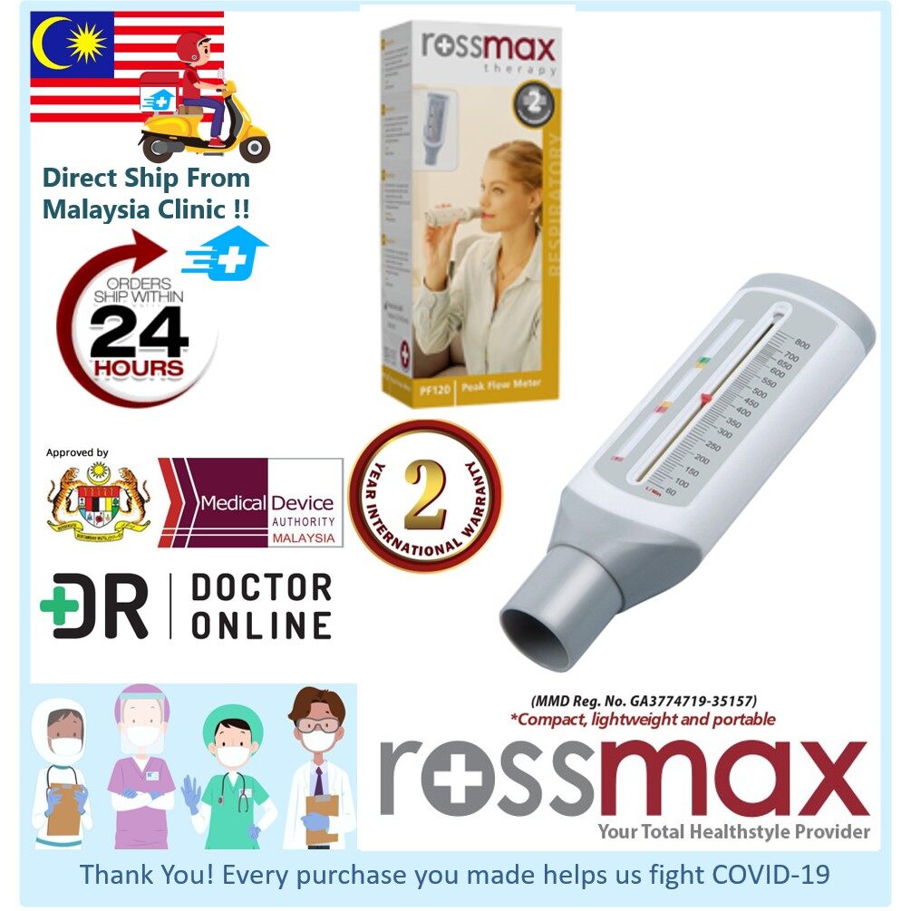 Rossmax Pf120a Pf 120 Peak Flow Meter With Color Coded Indicators Lazada