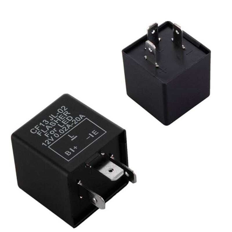 QZ 3ขาอิเล็กทรอนิกส์ Relay Flasher รถ CF13 JL-02 Fix ไฟ LED ไฮเปอร์แฟลชกระพริบ