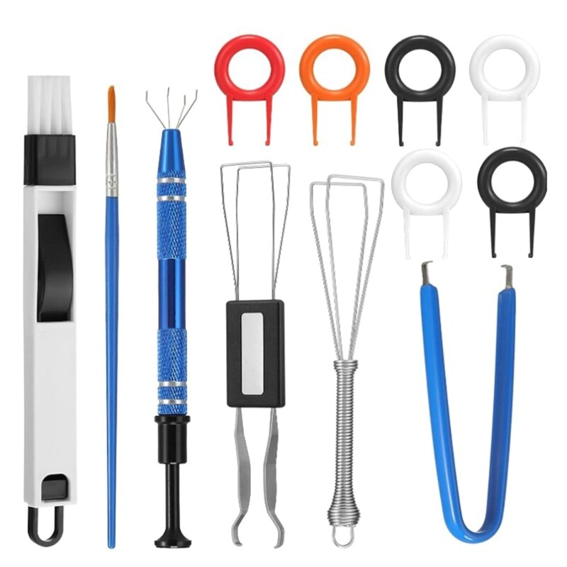 12pcs Keyboard Lube Pen Keycap Switch Remover Mechanical Keyboard Key Switch Stem Holder for Gateron Kailh MX Switch