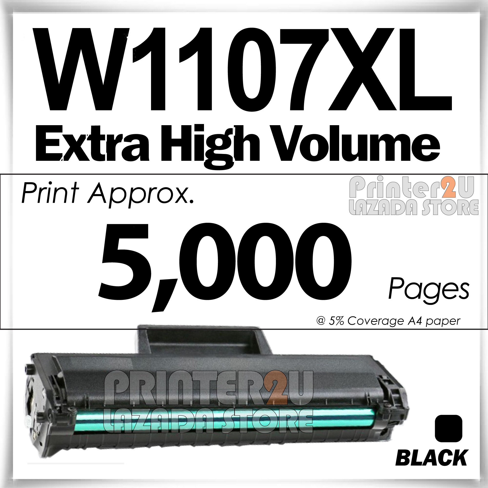 W1107A HP107A Compatible to HP W1107A 107A W1107X Cartridge for 107A ...