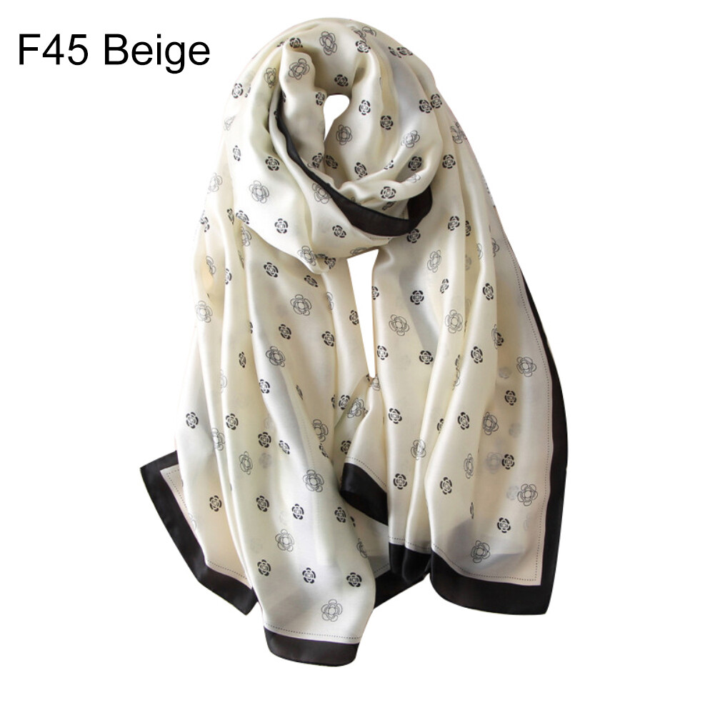 Women Stylish Floral Print Long Neck Scarf Hijab Head Wrap Beach Anti UV Shawl