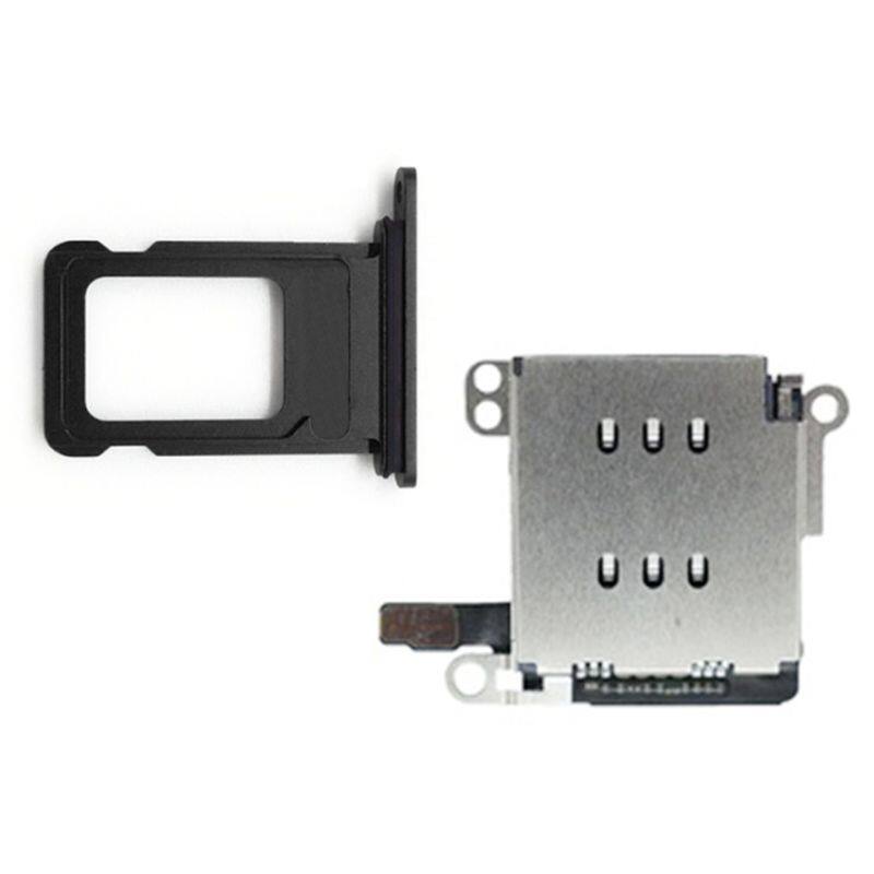1Set Dual Sim Card Reader Connector Flex Cable with Card Tray Slot Holder Open Ejector Pin for iPhone XR