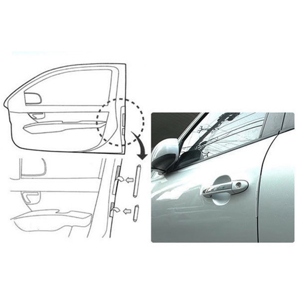 Bộ 8 miếng dán chống va chạm cửa và gương xe ô tô Miếng Dán Chống Va đập Cửa ô Tô Giá Tốt