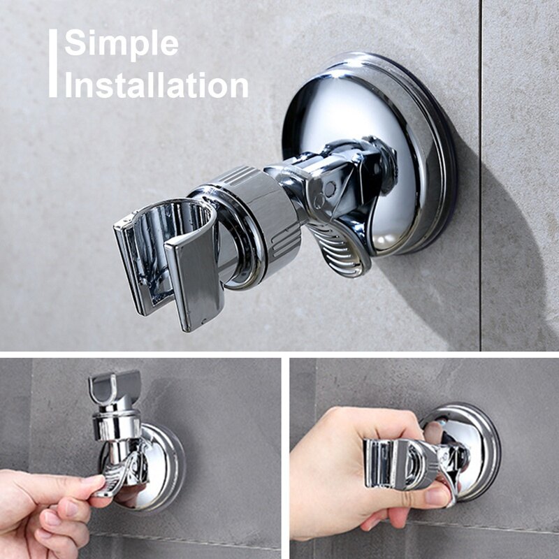 Bathroom Strong Vacuum Suction Cup Wall Mount Holder Adjustable Hand Shower Head Bracket Bathroom Accessory
