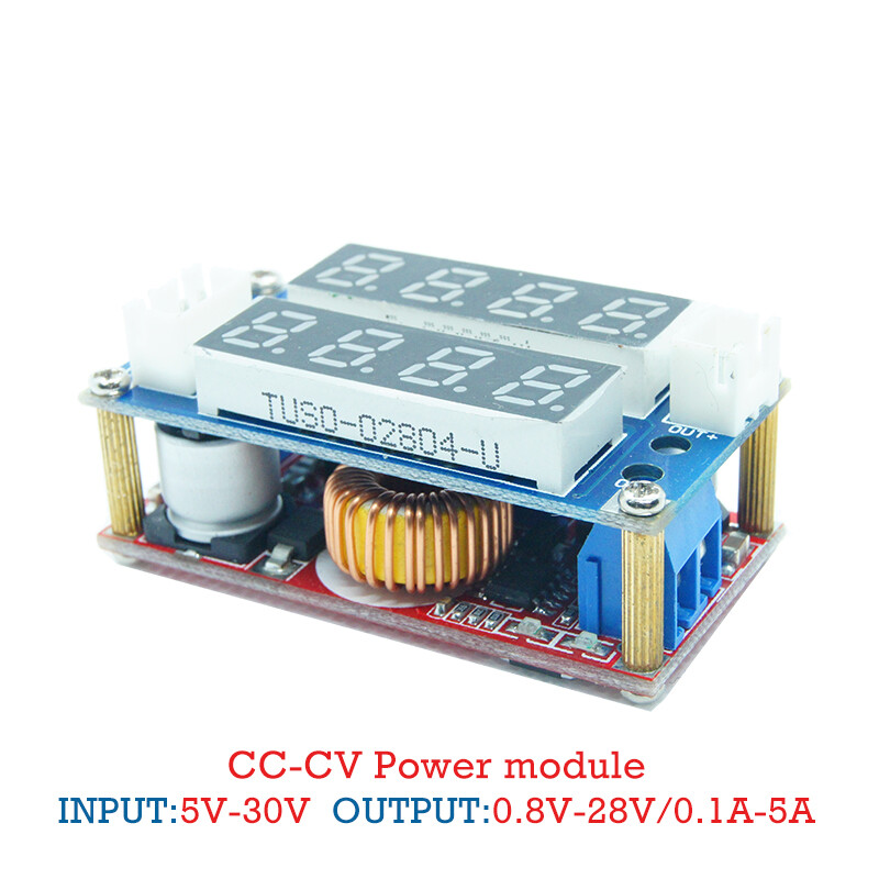 XL4015 5A Điều Chỉnh CC/CV Bước Xuống Sạc Mô-đun Bảng Điều Khiển LED Vôn Kế Ampe Kế