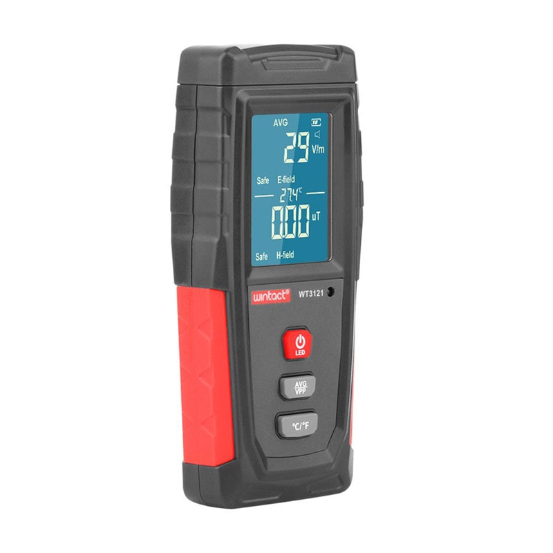 Máy đo emf lcd kỹ thuật số cầm tay wt3121, máy dò dosimeter từ trường điện bức xạ điện từ tester