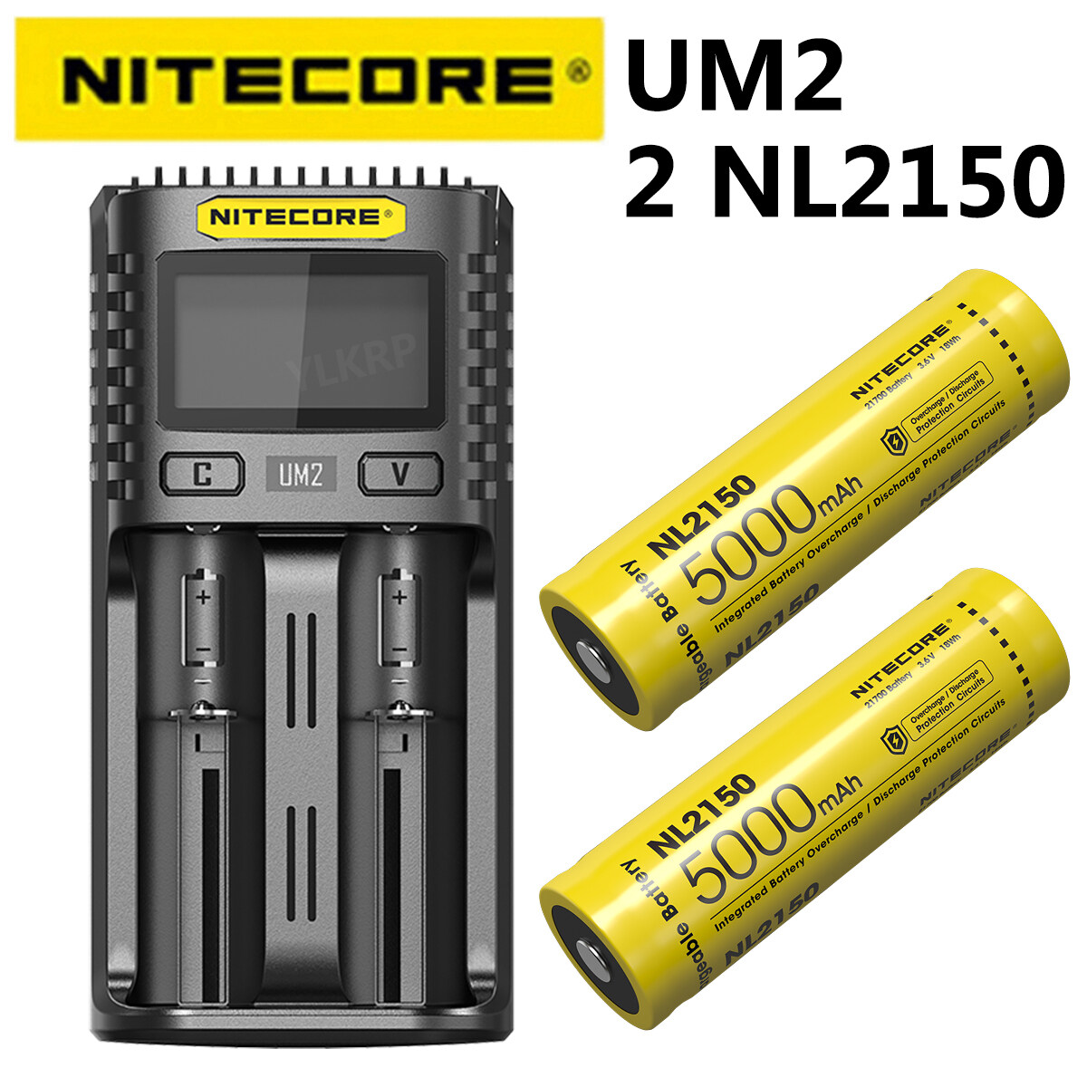 teori alarm hørbar 100Nitecore UM2 USB Dual-SlOT QC charger smart circuit global insurance  lithium ion AA AAA 18650 14500 21700 battery universal charger (including  NL2150) | Lazada PH