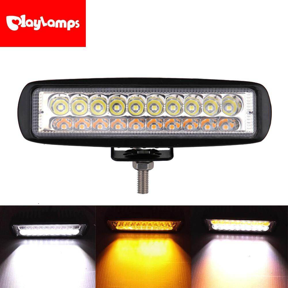 60W Slim 6inch Car Led Bar Light Amber/White Dual color Led Worklamp 10