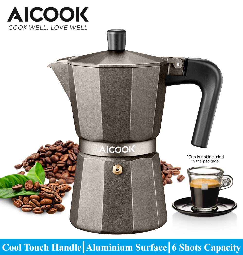 Aicook KD06 Stovetop Espresso Machine Aluminium Moka Pot