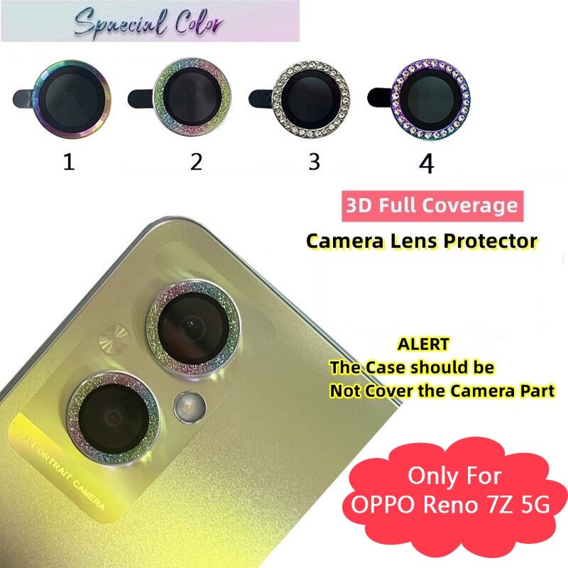 OPPO Reno 7Z 5G Bảo Vệ Ống Kính Bảo Vệ Máy Ảnh Ốp Lưng Máy Ảnh Kim Cương Lấp Lánh