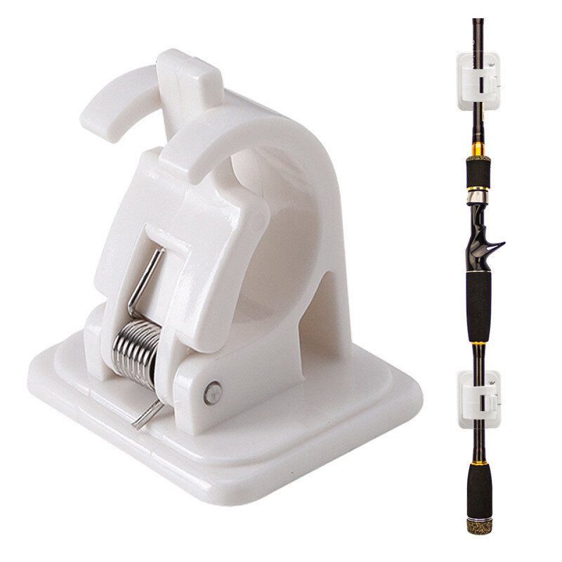 Wall Mounted Fishing Rod Racks Storage Clips Clamps Holder Rack ...