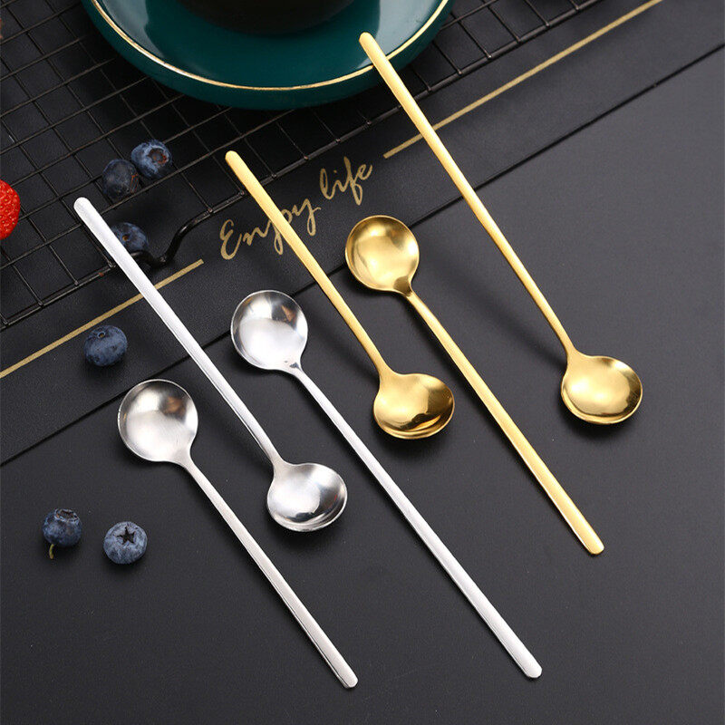 Stainless steel small round coffee spoon