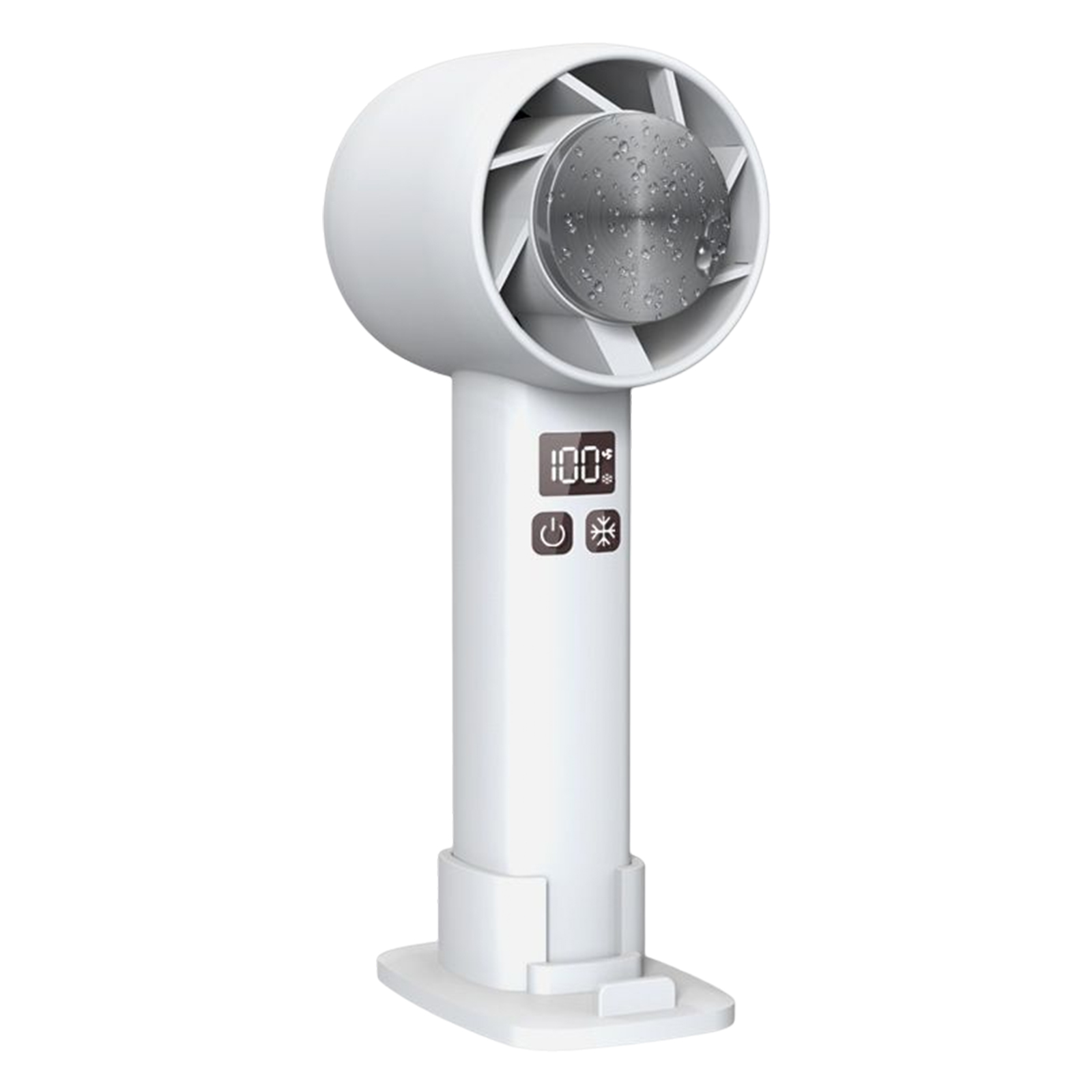 2023 new semiconductor cooling fan 2000/4000/5000mah mini silent ice pack handheld fan usb rechargeable led digital display portable fan cooler