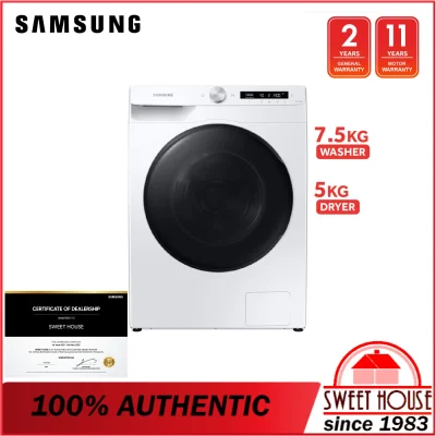 SAMSUNG WD75T504DBW/FQ 7.5KG/5KG FRONT LOAD WASHER DRYER WITH ECOBUBBLE™
