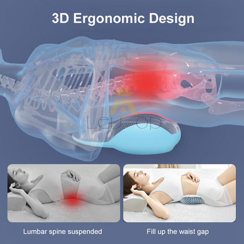 LEVTOP Hozada Lumbar Pillows Bolsters Seat Cushion 3D Waist Pillows Bed