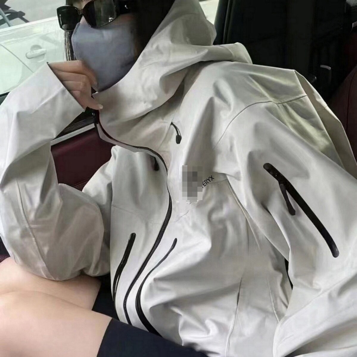 ㍿▧✳ ARCTERYX high version hard shell Alpha 6th generation SV with underarm zipper printing full pressure glue windproof waterproof jacket