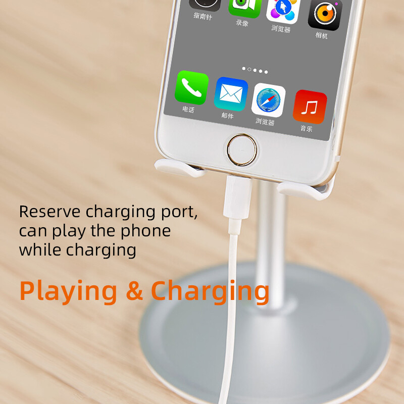Lenuo Universal Mobile Phone Holder For Phone / Tablet Adjustable Desktop Phone Stand Bracket Smartphone Stander