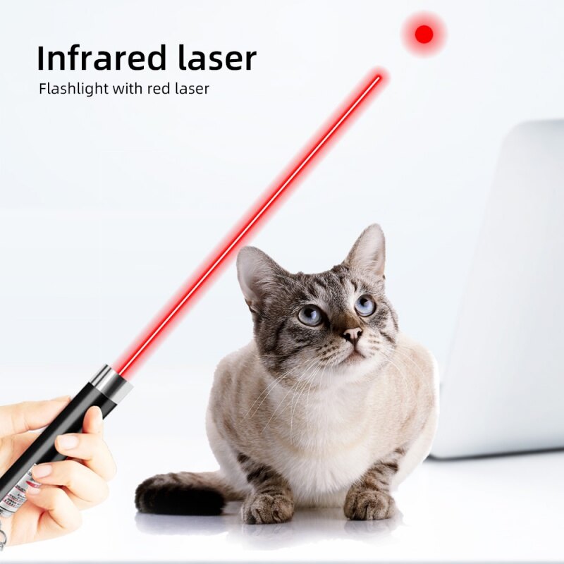 FONKEN Đèn Pin Đèn Làm Việc Mini Chống Nước Ngoài Trời Bút Đèn Pin Đỏ 2 Trong 1 Với Đèn LED Trắng, Thích Hợp Cho Phiêu Lưu/Dạy Học/Mèo Vui Nhộn
