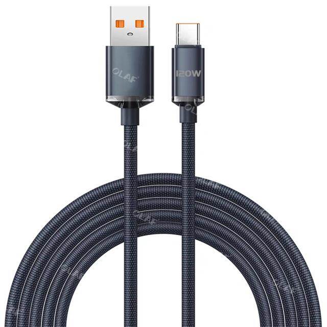 120w usb c cable for huawei samsung xiaomi 6a super fast charging usb type c cable high speed charger c type cable