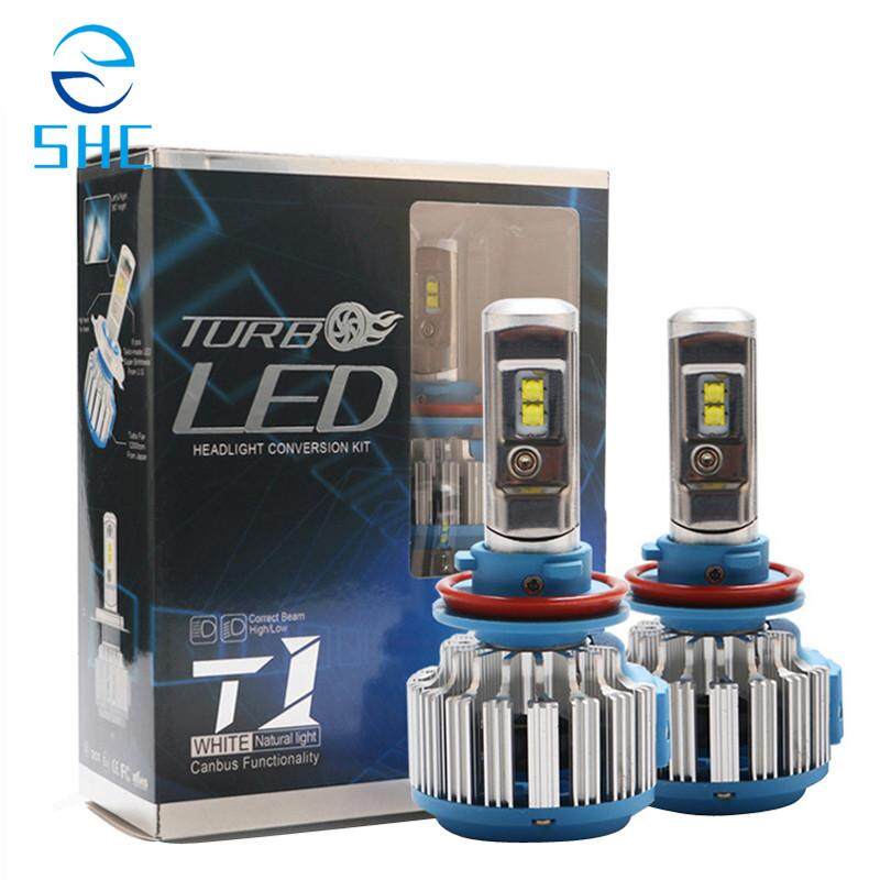 SHC 2 Pcs T1 Series 70 W 7200LM 6000 K H4 H1 H3 Turbo LED Lampu Depan Mobil H7 H11 880/881 9005 HB3 9006 HB4 9007 HB5 Bohlam-H1