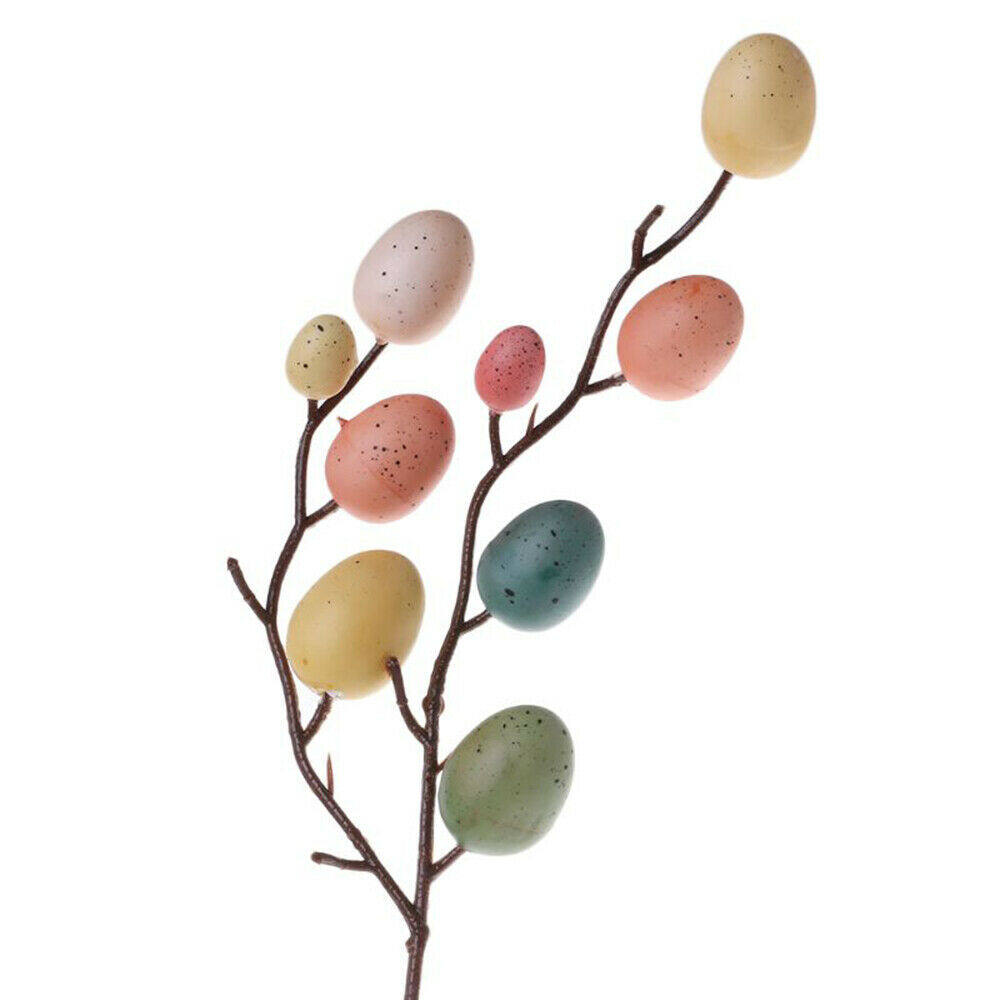 1 Branch Foam Fake Easter Egg Tree Branch Flower / Easter Decorations / Realistic Egg Tree Ornaments Kids DIY Crafts