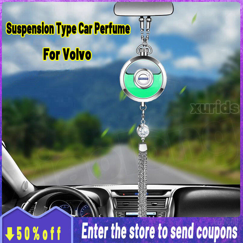 Sale for Volvo High Quality Stainless Steel Suspension Type Car Perfume Car Fragrance Car Aromatherapy Car Interior Car Air Freshener Car Rearview Mirror Pendant Decoration car accessories 240 S70 S90 V40 V70