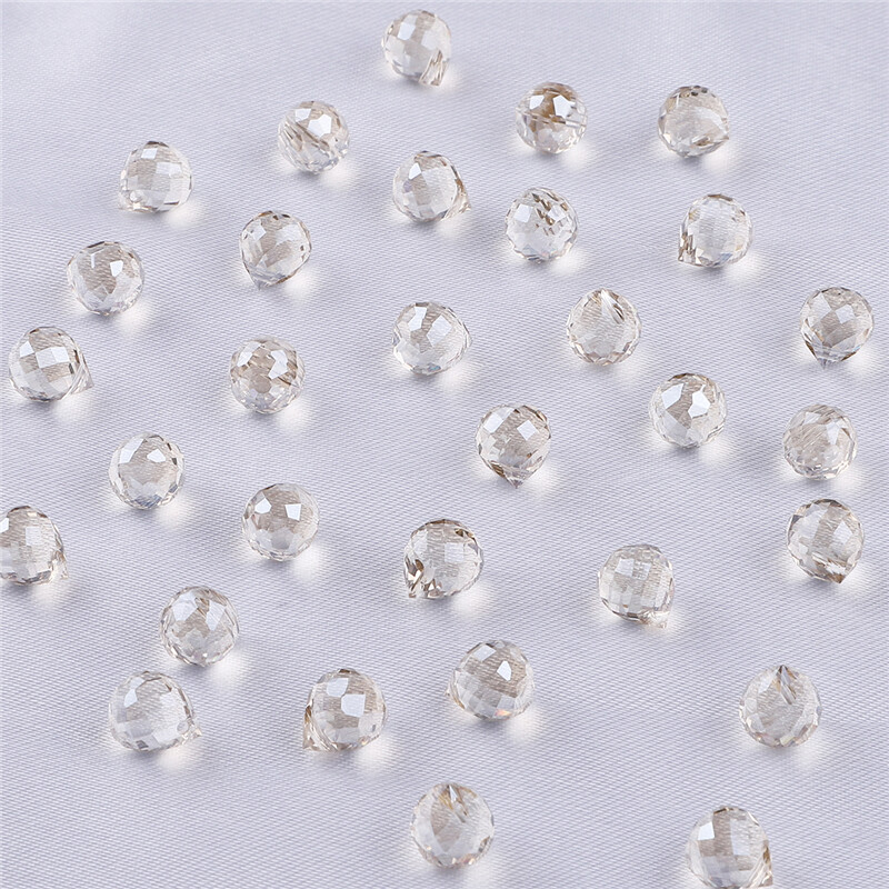 10pcs/Bag Fashion Shiny 9x8mm Glass Crystal Tear Drop Beads Charm for Earring Necklace Bracelet Making DIY Jewerlry Beads Accessories
