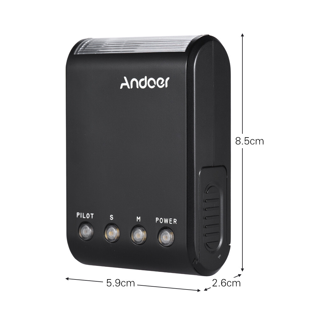 Andoer WS-25 Professional Portable Mini Digital Slave Flash Speedlite On-Camera Flash with Universal Hot Shoe GN18 for Canon Nikon Pentax Sony a7 nex6 HX50 A99 Camera