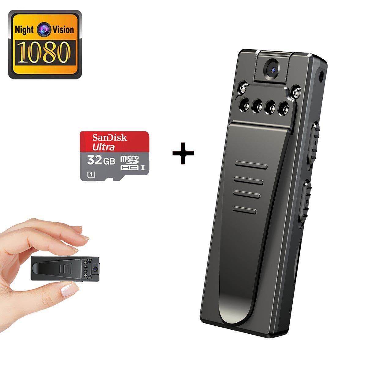 Security Surveillance Portable Pocket Camera Small Camera Meeting Mini Spy Camera Pen Small Hidden Camera Video Recorder HD 1080P Clip on Body Camera