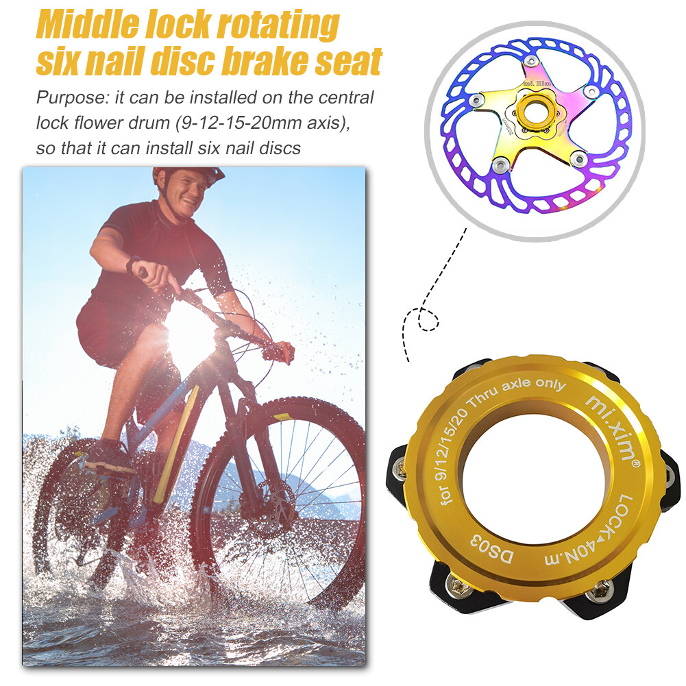 MTB Road Bike Center Lock Wheelset Hub Disc Locks Cover 12/15/20MM Barrel Shaft 